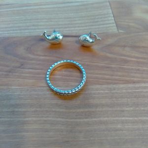 Brighton Lot Earrings and Ring Size 9